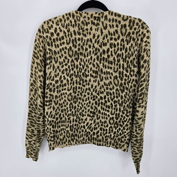 Bahari group womens size 10 leopard print sweater tank and cardigan 2 pc set - Picture 2 of 10